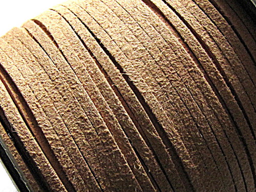 Veloursband  braun, 3x1mm, Rolle 90m (0,22€/m)